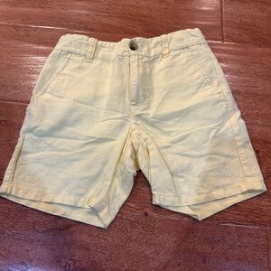 Janie and Jack Light Yellow Flat Front Shorts